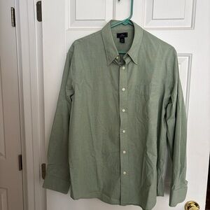 Dockers Sage Green Casual Button-Down Shirt